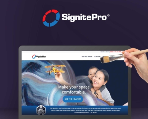 SignitePro manufacturer branding, web and event materials case study.